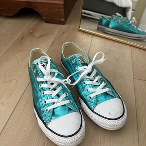 Converse Teal and White Sneakers